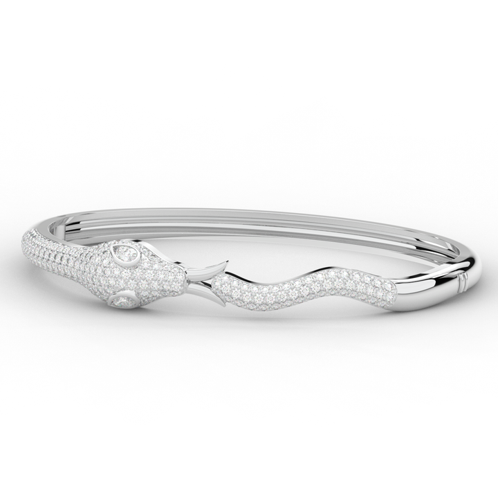 2.00CT.TW ROUND AND PEAR LAB DIAMOND SNAKE BANGLE