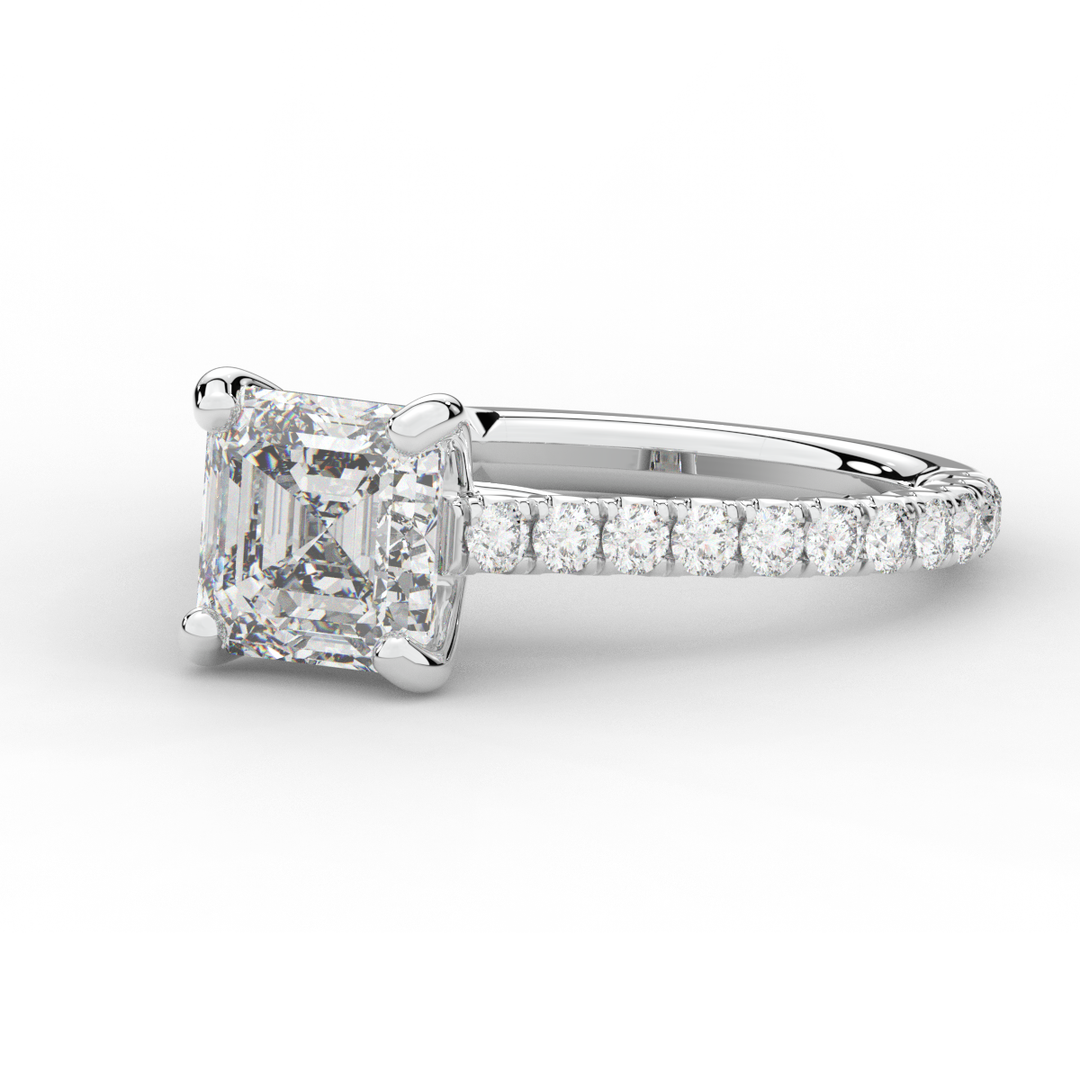 2.40CT.TW ASSCHER LAB DIAMOND ENGAGEMENT RING