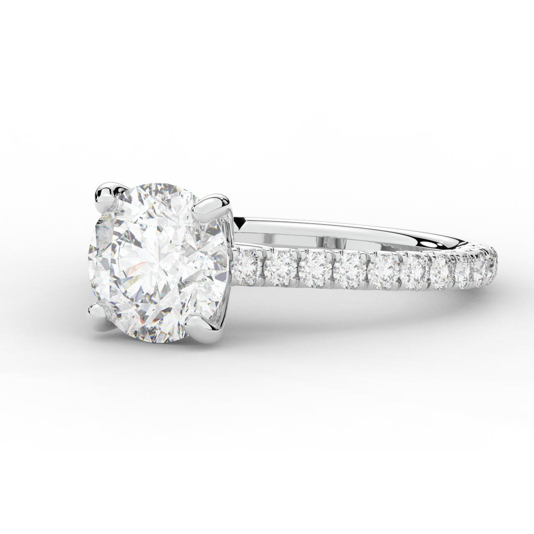 2.40CT.TW ROUND LAB DIAMOND ENGAGEMENT RING