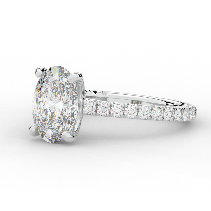 2.40CT.TW OVAL LAB DIAMOND ENGAGEMENT RING