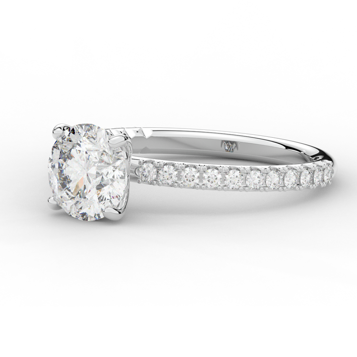 1.75CT.TW ROUND LAB DIAMOND SOLITAIRE ENGAGEMENT RING