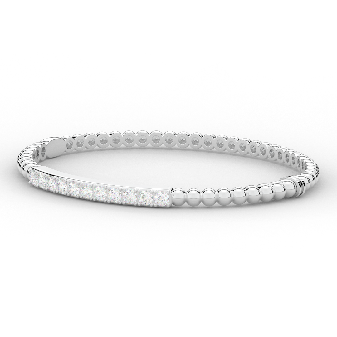 1.10CT.TW ROUND LAB DIAMOND BANGLE