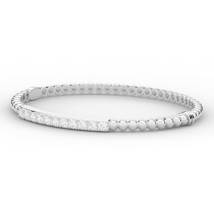 1.10CT.TW ROUND LAB DIAMOND BANGLE