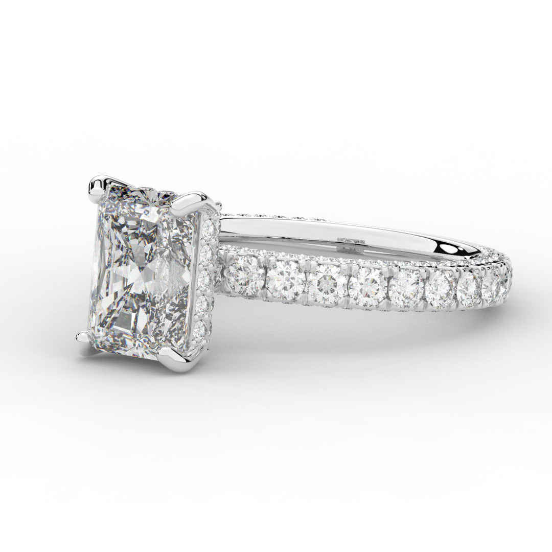 3.00CT.TW RADIANT LAB DIAMOND ENGAGEMENT RING