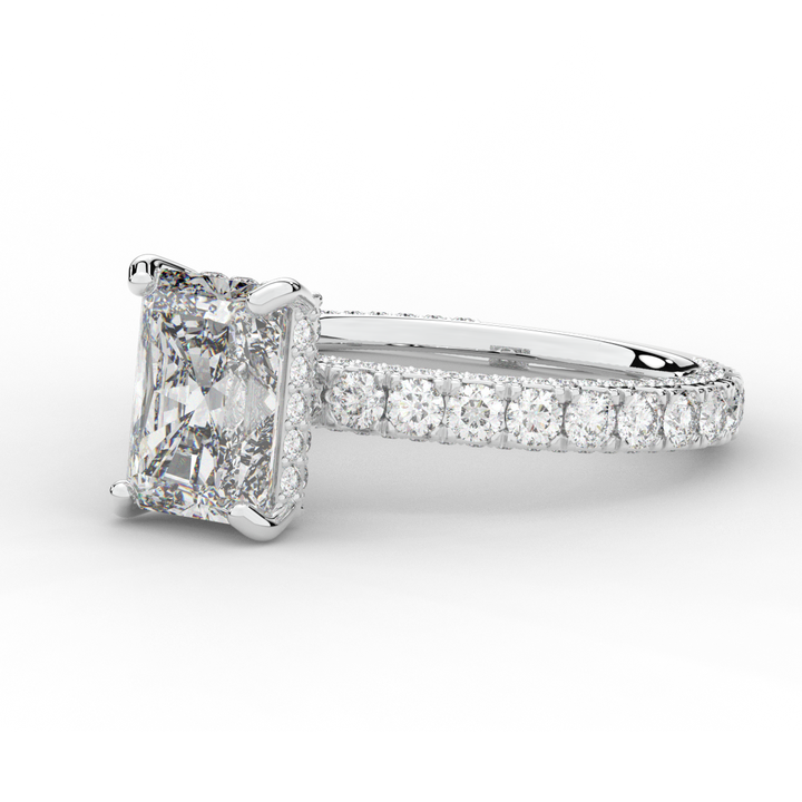 3.00CT.TW RADIANT LAB DIAMOND ENGAGEMENT RING