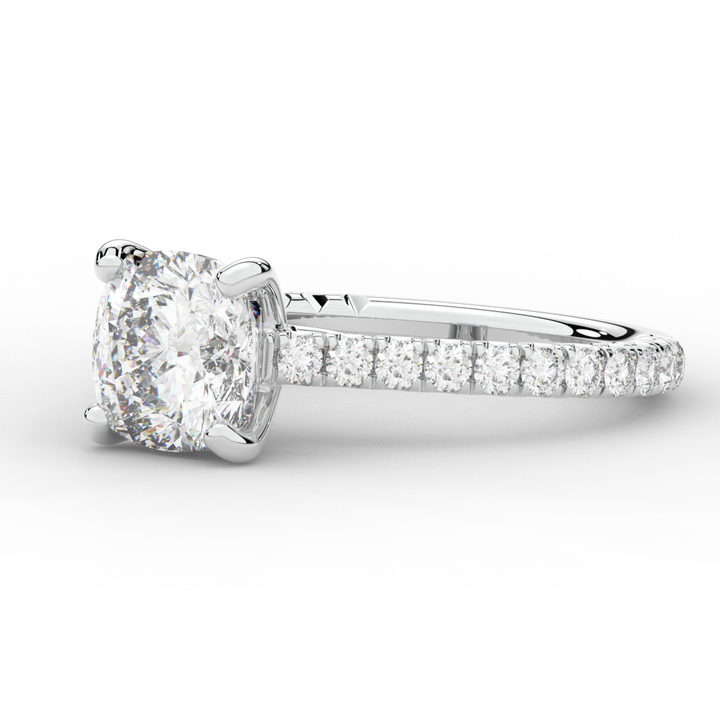 2.40CT.TW CUSHION LAB DIAMOND ENGAGEMENT RING