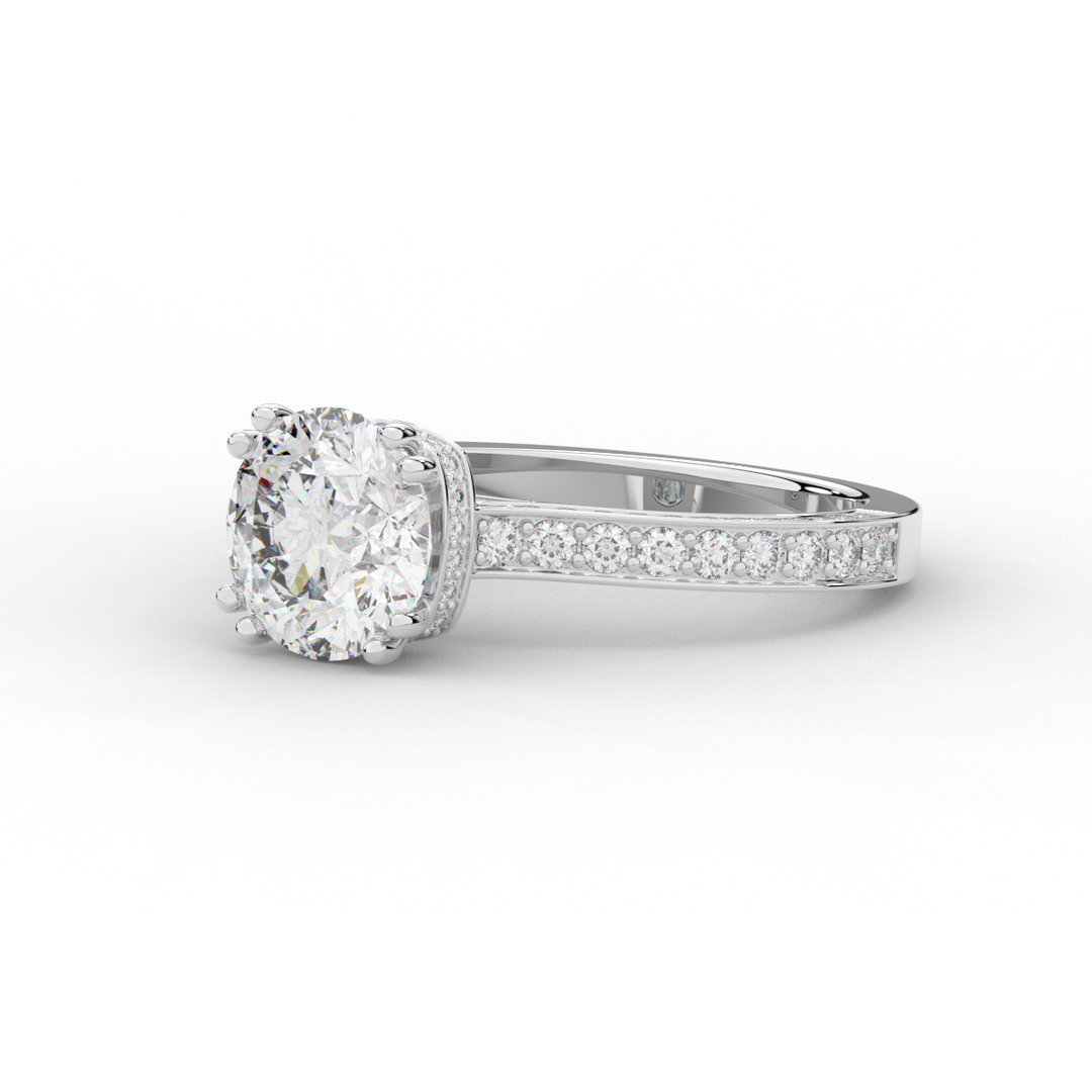 2.60CT.TW ROUND LAB DIAMOND SOLITAIRE ENGAGEMENT RING