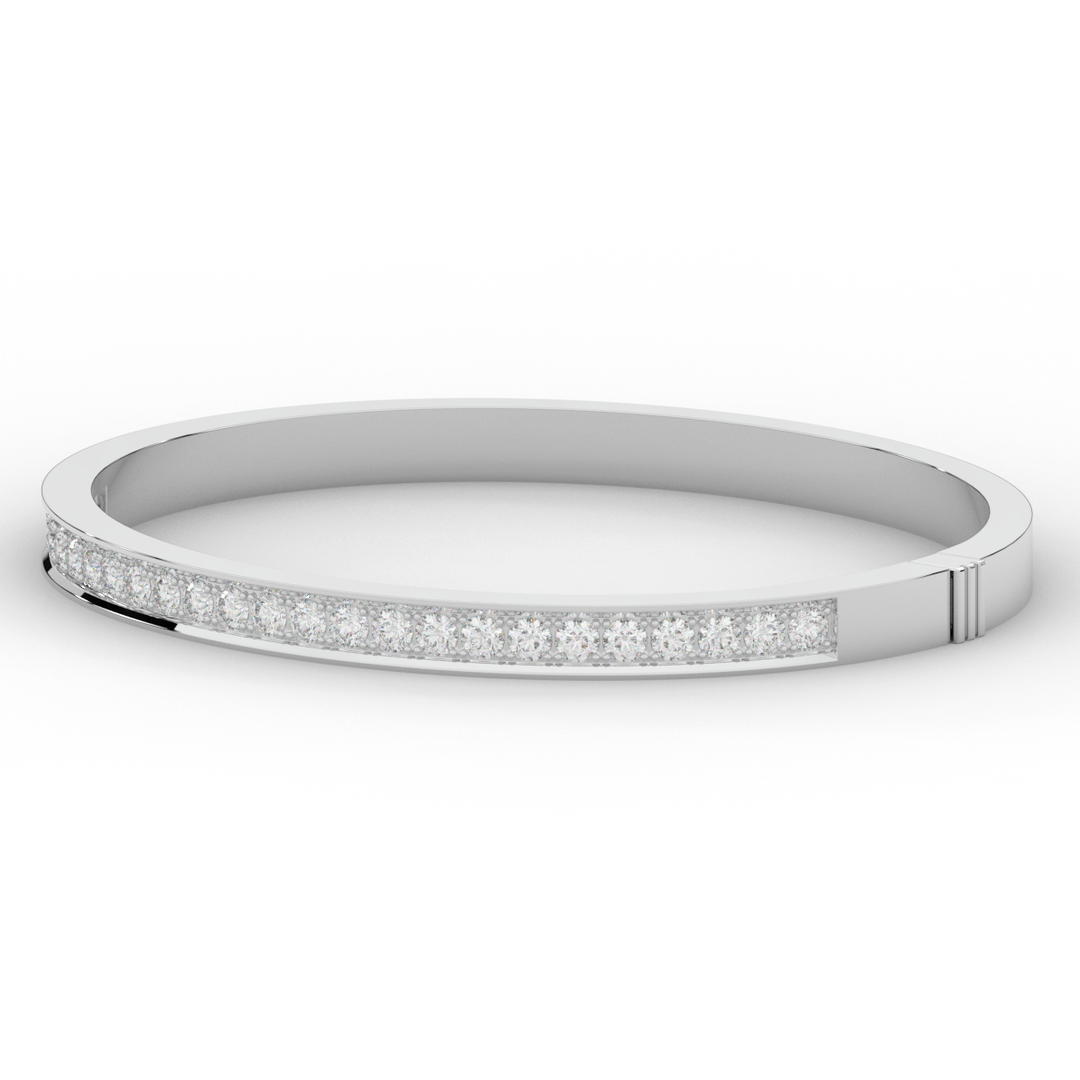 1.25CT.TW ROUND LAB DIAMOND BANGLE