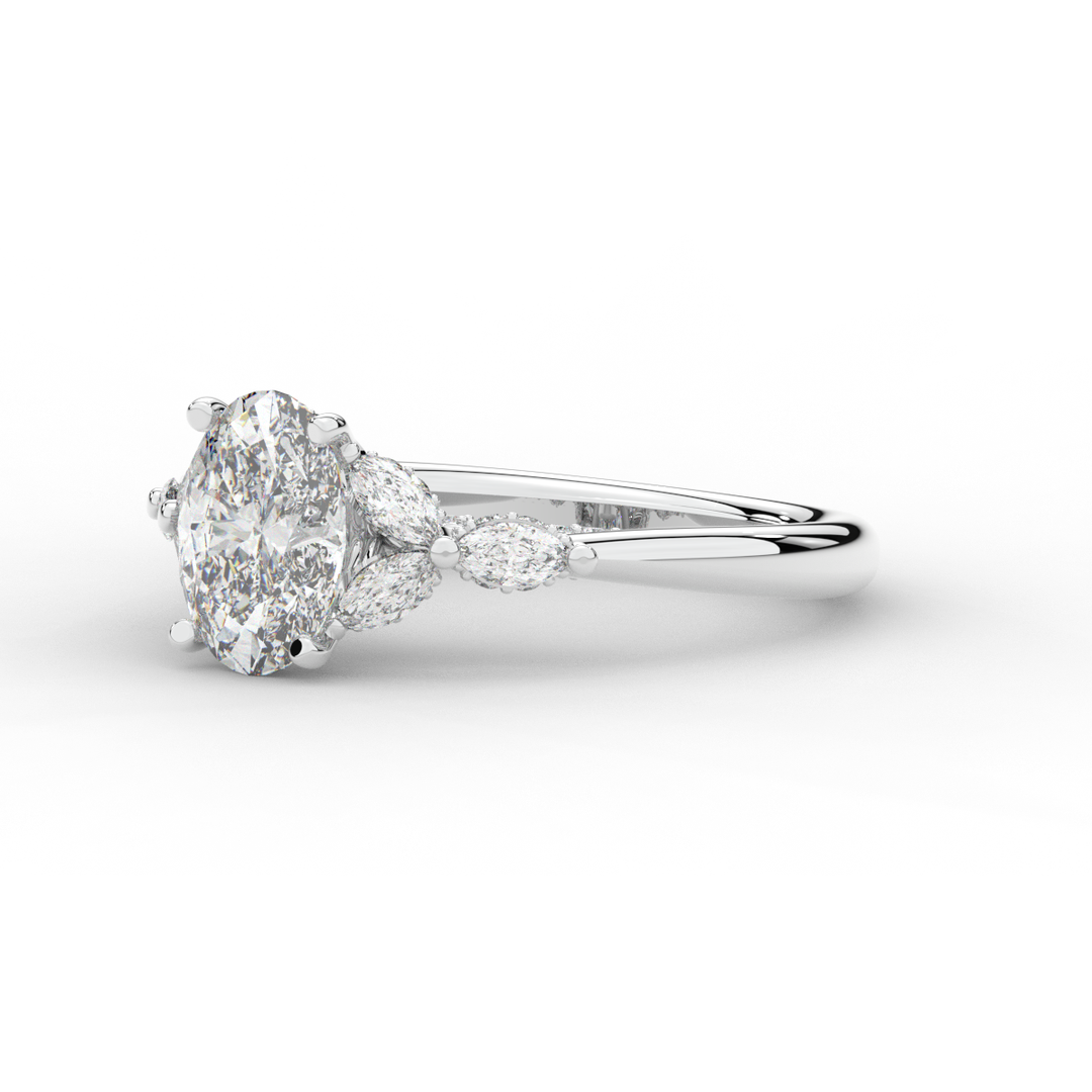 2.00CT.TW OVAL LAB DIAMOND ENGAGEMENT RING