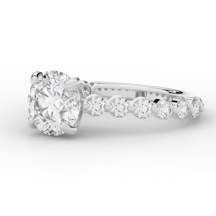 3.90CT.TW ROUND LAB DIAMOND ENGAGEMENT RING