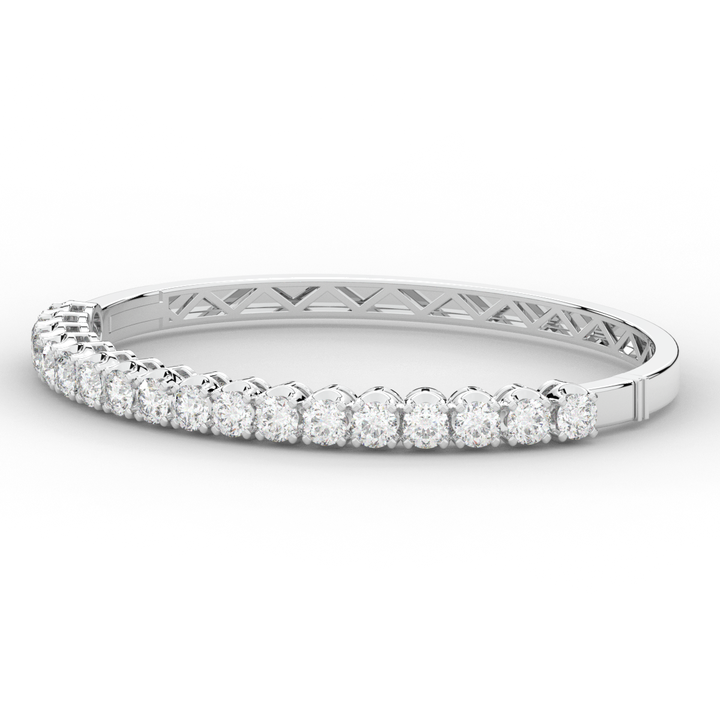 5.00CT.TW ROUND LAB DIAMOND BANGLE