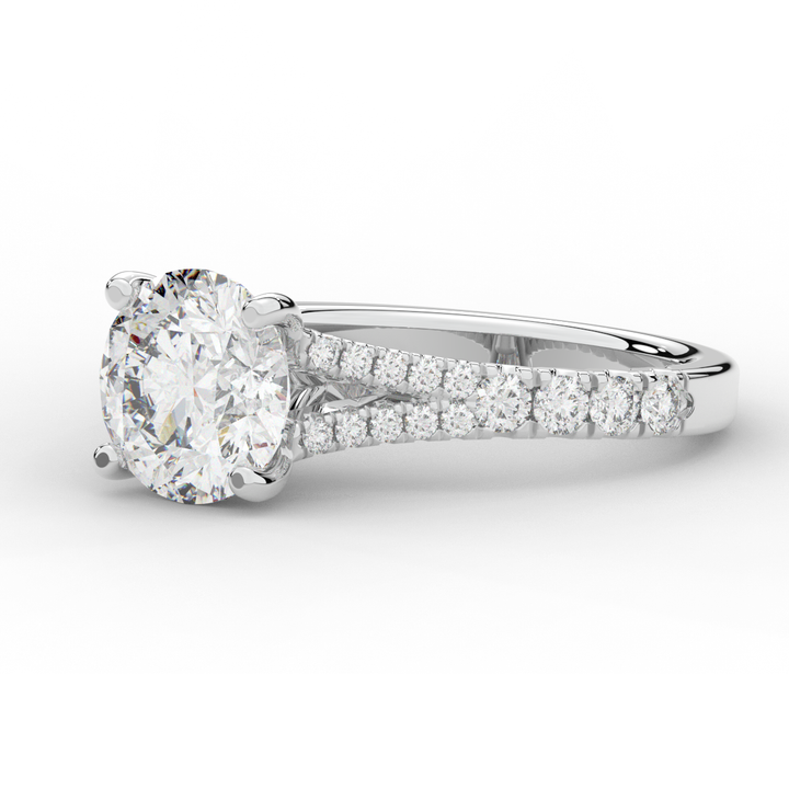 2.45CT.TW ROUND LAB DIAMOND ENGAGEMENT RING