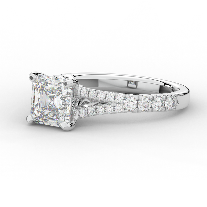 2.45CT.TW ASSCHER LAB DIAMOND ENGAGEMENT RING