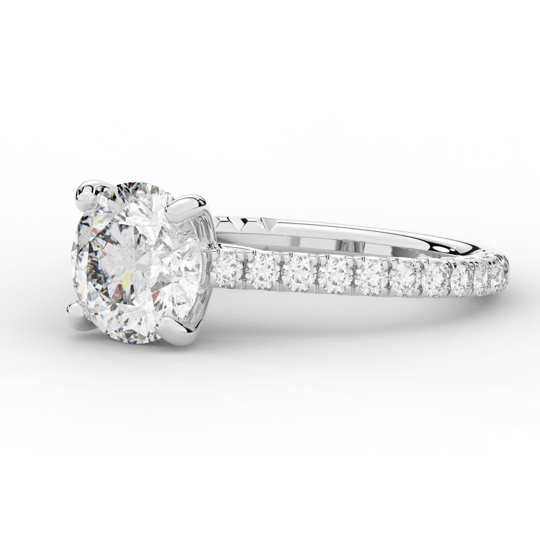 2.40CT.TW ROUND LAB DIAMOND ENGAGEMENT RING