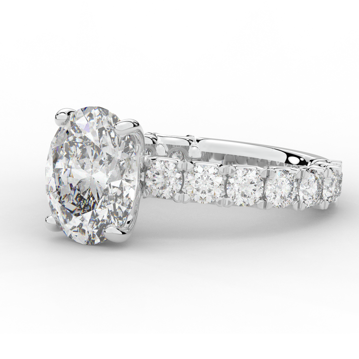 4.35CT.TW OVAL LAB DIAMOND ENGAGEMENT RING