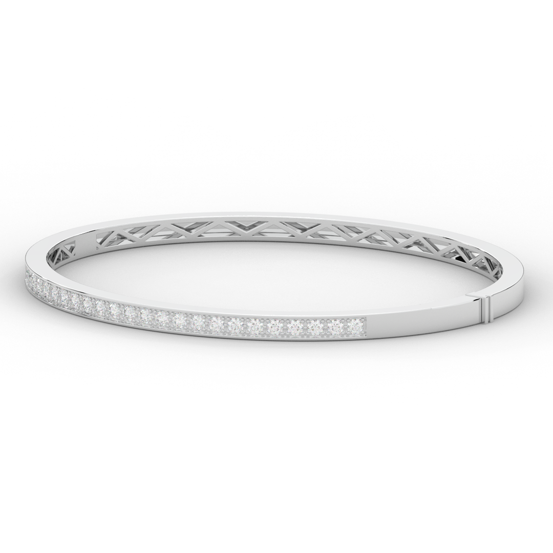 0.90CT.TW ROUND LAB DIAMOND BANGLE