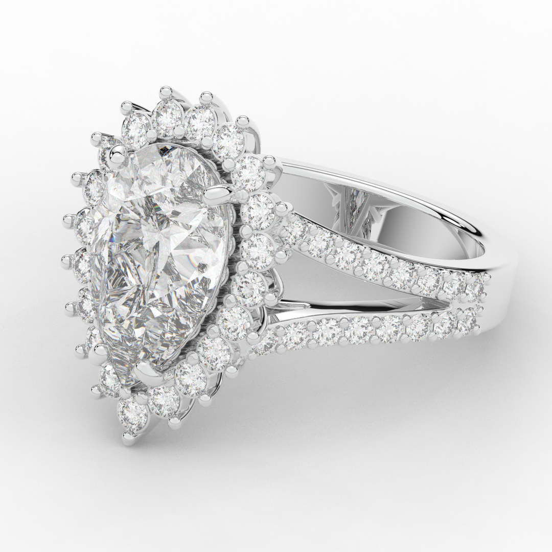 3.60CT.TW ROUND LAB DIAMOND ENGAGEMENT RING