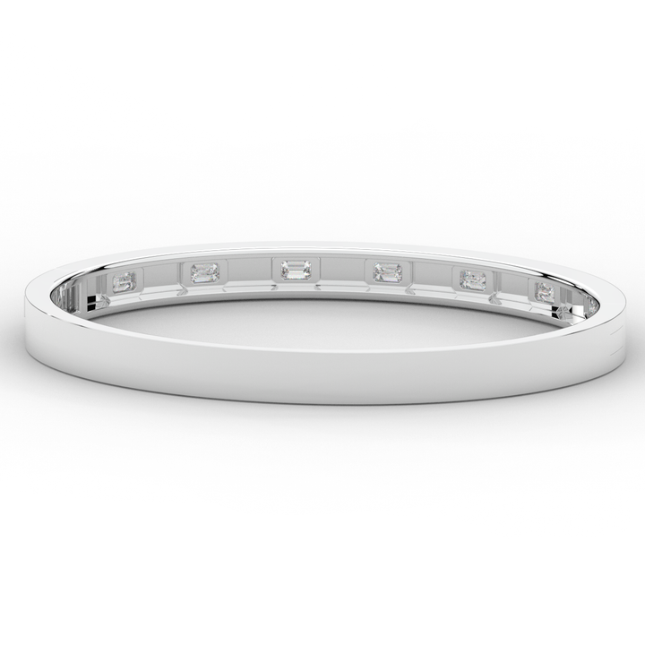 1.25CT.TW ROUND LAB DIAMOND BEZEL SET BANGLE