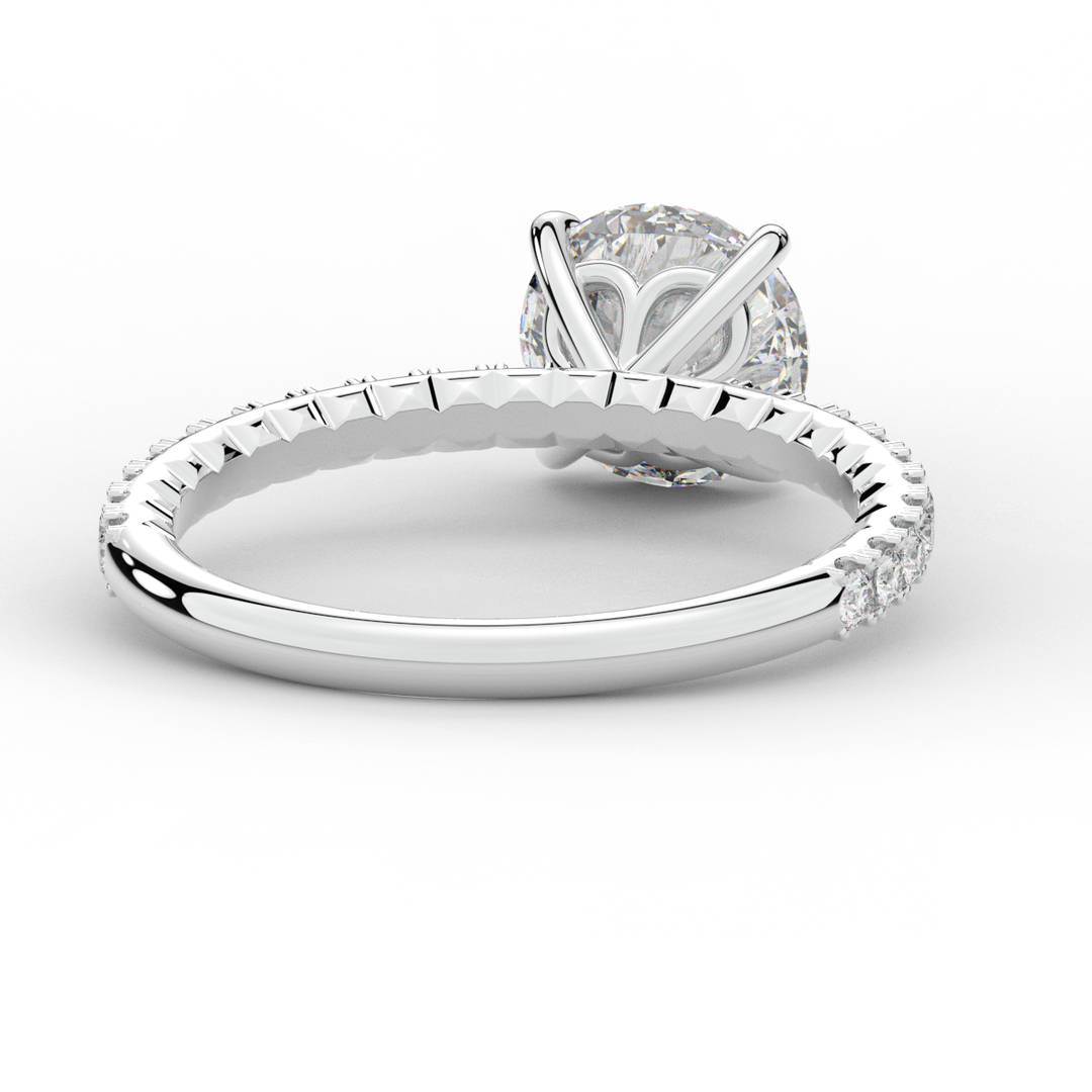 1.75CT.TW ROUND LAB DIAMOND SOLITAIRE ENGAGEMENT RING