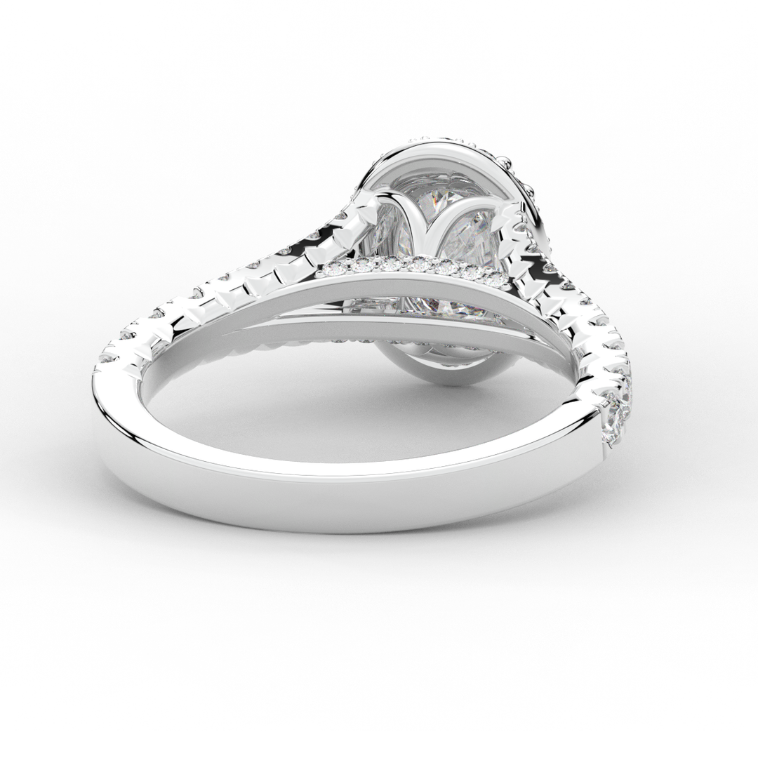 1.60CT.TW OVAL LAB DIAMOND ENGAGEMENT RING