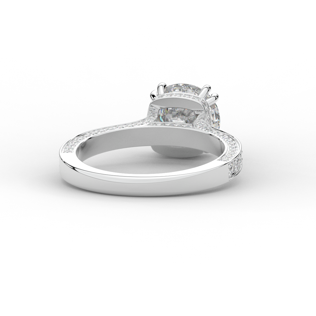 2.60CT.TW ROUND LAB DIAMOND SOLITAIRE ENGAGEMENT RING