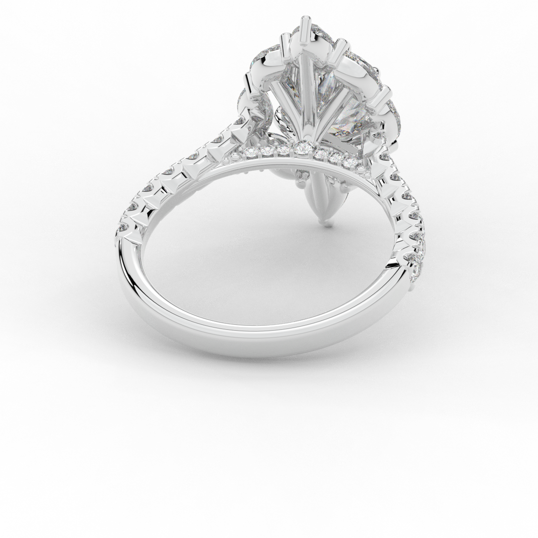 2.75CT.TW OVAL LAB DIAMOND HALO ENGAGEMENT RING