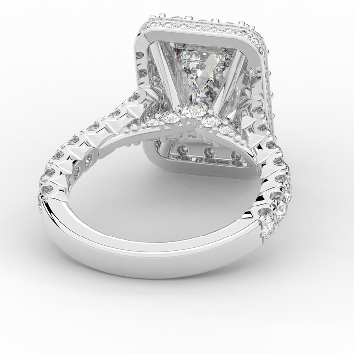 4.50CT.TW EMERALD CUT LAB DIAMOND HALO ENGAGEMENT RING