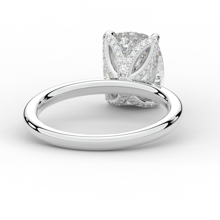 3.10CT.TW CUSHION LAB DIAMOND ENGAGEMENT RING