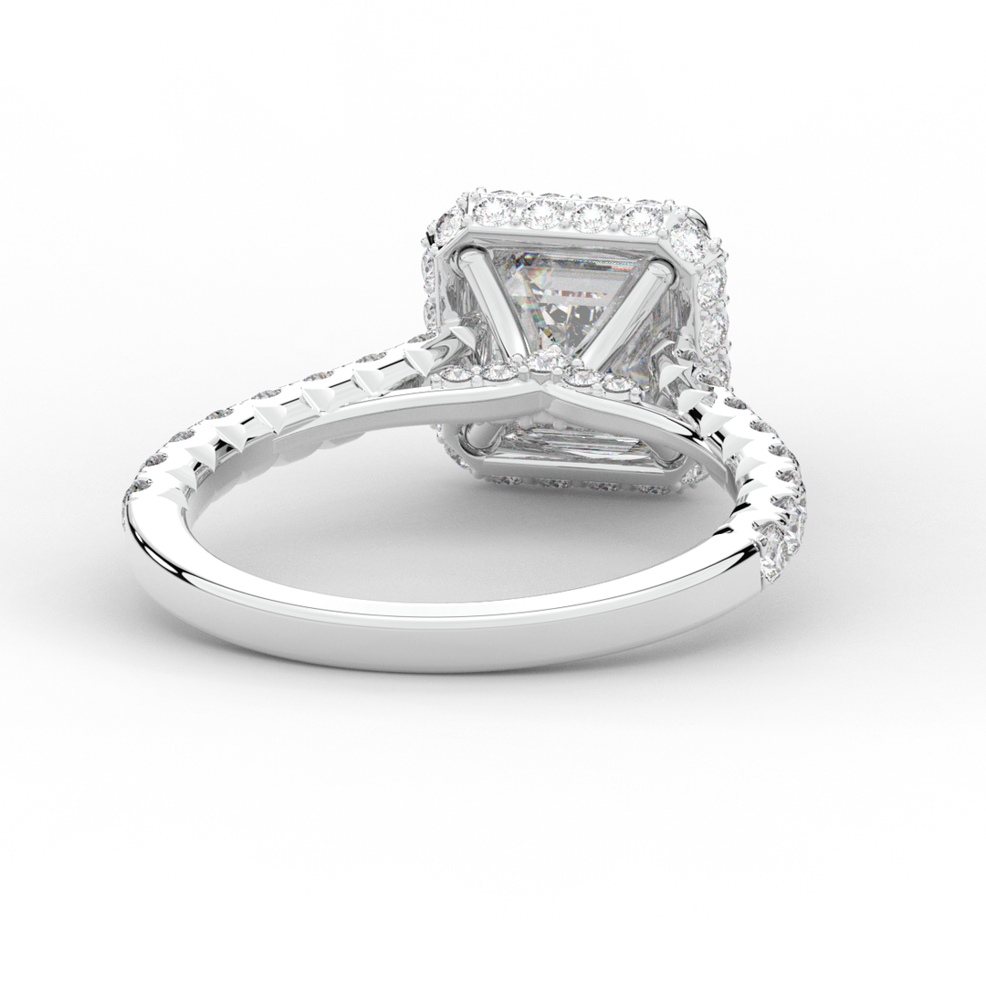 2.75CT.TW ASSCHER LAB DIAMOND HALO ENGAGEMENT RING