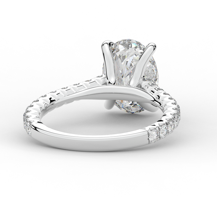 2.40CT.TW OVAL LAB DIAMOND ENGAGEMENT RING