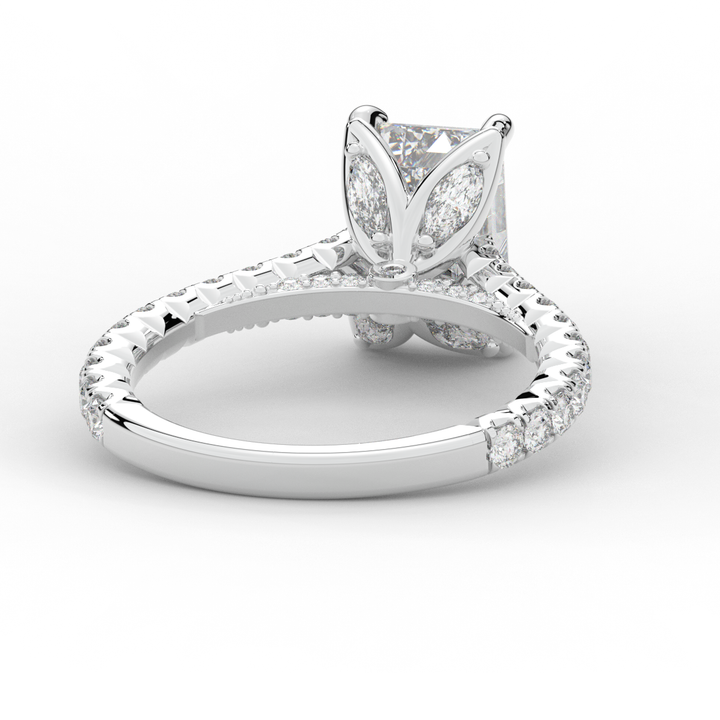 2.70CT.TW EMERALD CUT LAB DIAMOND SOLITAIRE ENGAGEMENT RING