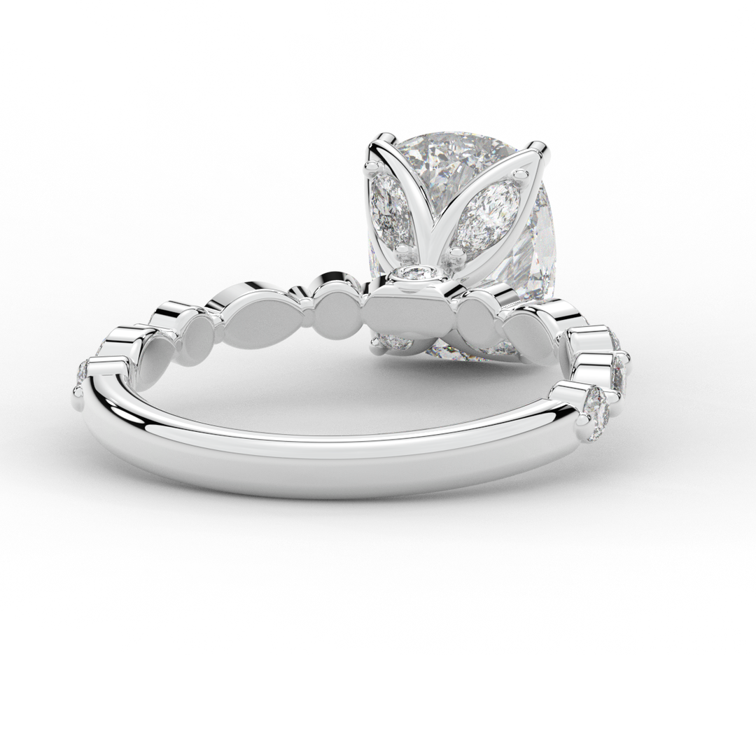 2.60CT.TW CUSHION LAB DIAMOND SOLITAIRE ENGAGEMENT RING