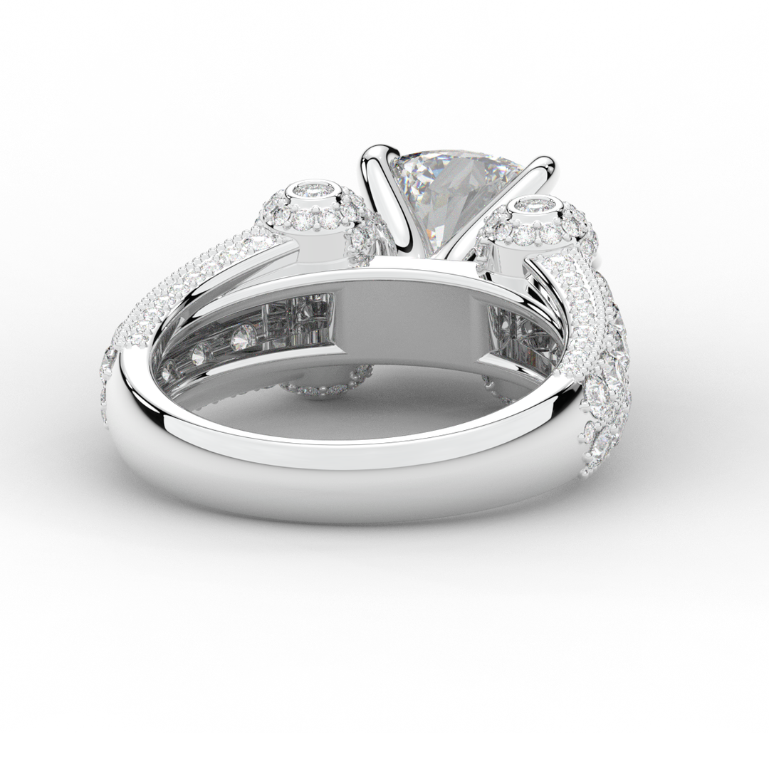 4.75CT.TW CUSHION LAB DIAMOND ENGAGEMENT RING