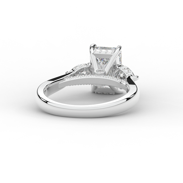 2.40CT.TW RADIANT LAB DIAMOND 3 STONE ENGAGEMENT RING