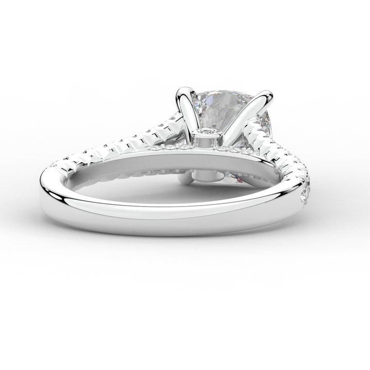 2.45CT.TW CUSHION LAB DIAMOND ENGAGEMENT RING