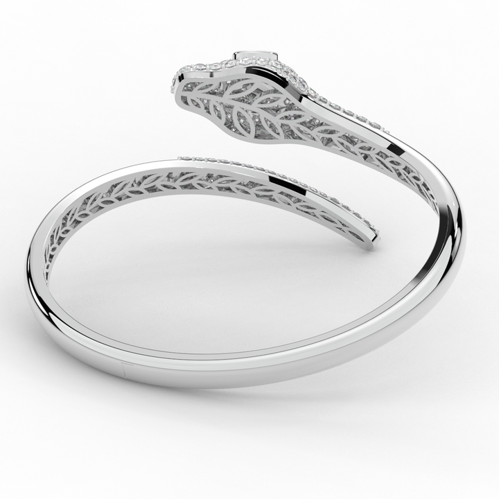 3.75CT.TW ROUND AND PEAR LAB DIAMOND SNAKE BANGLE