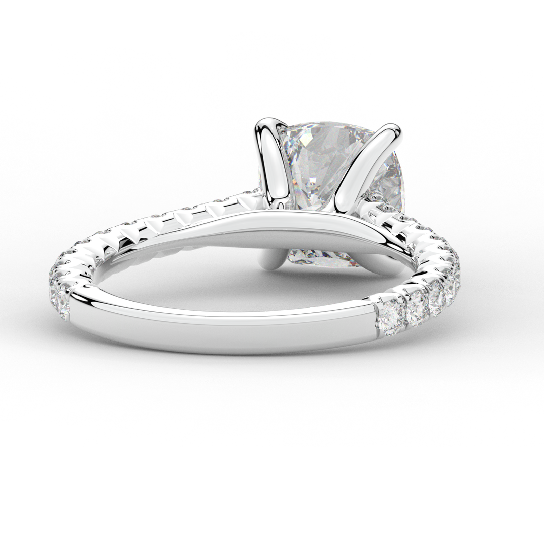 2.40CT.TW CUSHION LAB DIAMOND ENGAGEMENT RING