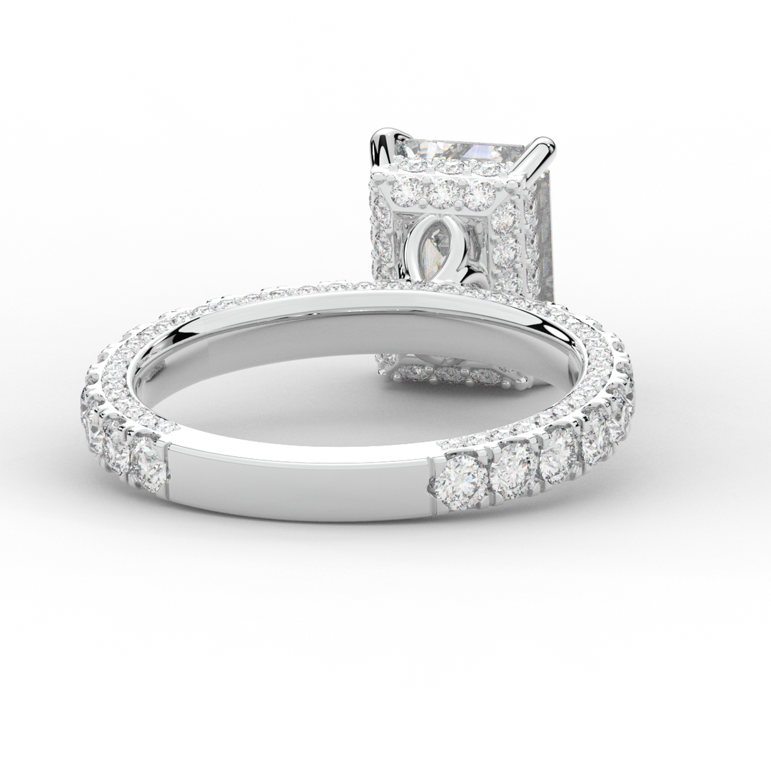 3.00CT.TW EMERALD CUT LAB DIAMOND ENGAGEMENT RING