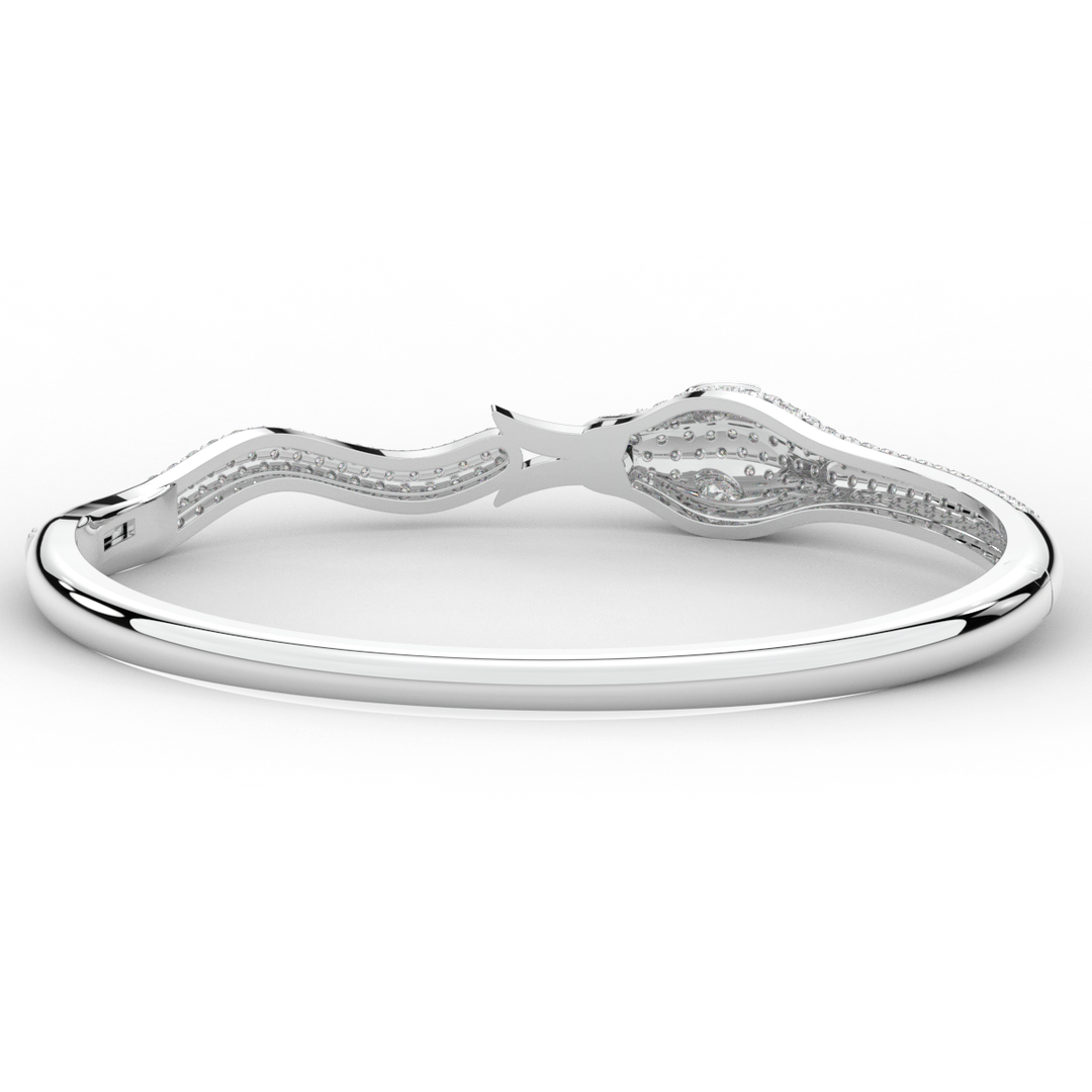 2.00CT.TW ROUND AND PEAR LAB DIAMOND SNAKE BANGLE