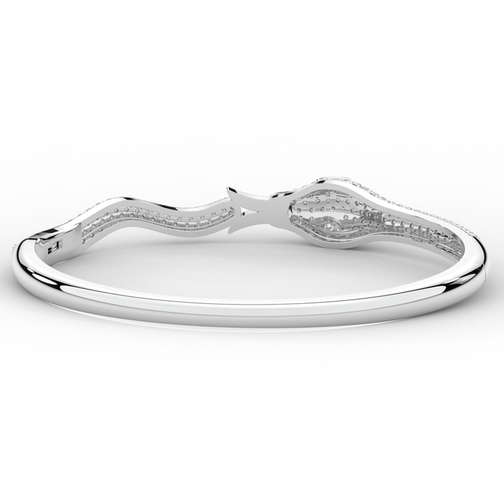 2.00CT.TW ROUND AND PEAR LAB DIAMOND SNAKE BANGLE