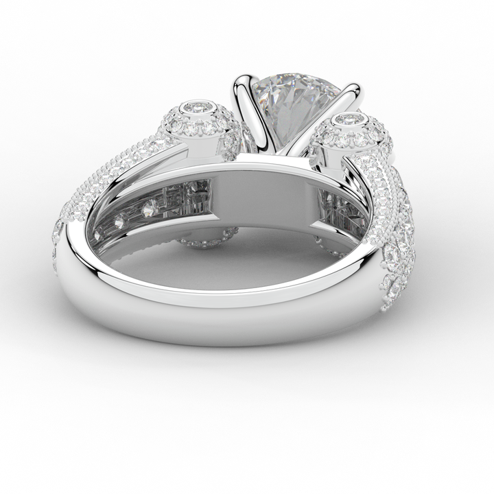 4.75CT.TW ROUND LAB DIAMOND ENGAGEMENT RING