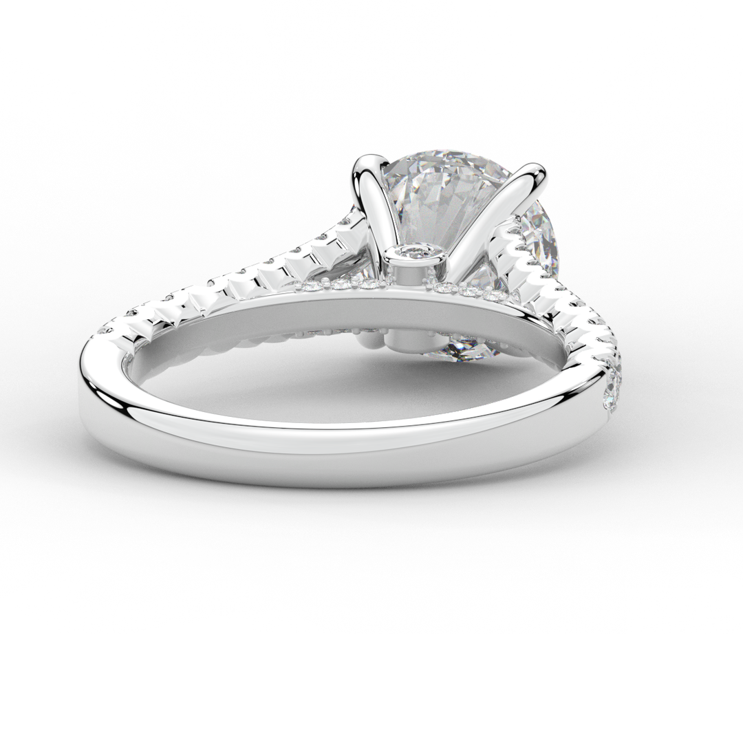 2.45CT.TW ROUND LAB DIAMOND ENGAGEMENT RING