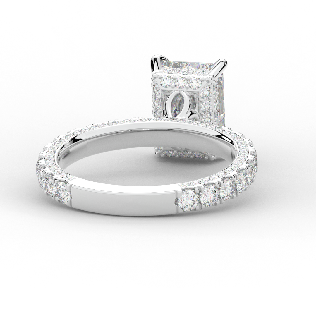 3.00CT.TW RADIANT LAB DIAMOND ENGAGEMENT RING