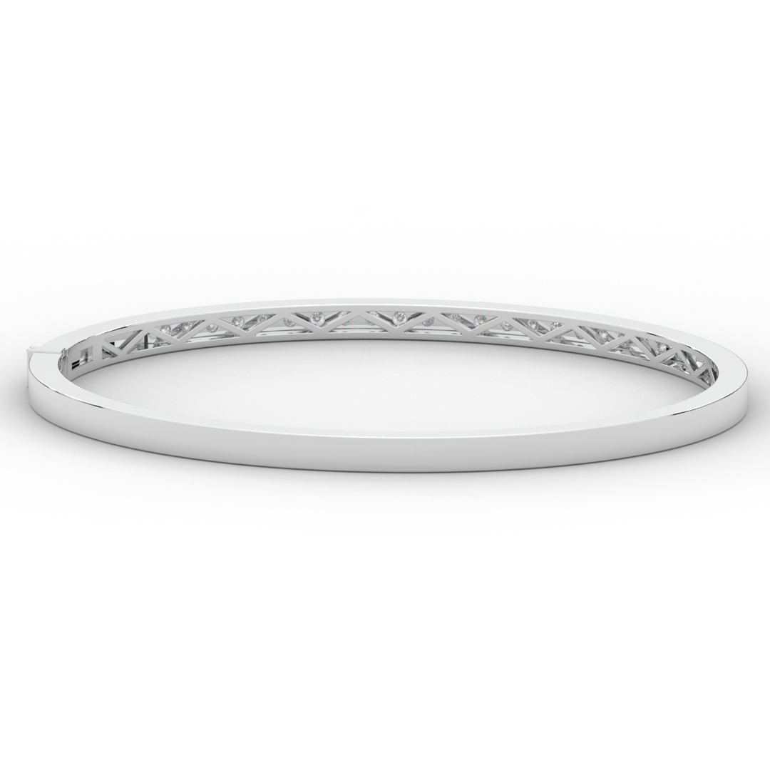 0.90CT.TW ROUND LAB DIAMOND BANGLE