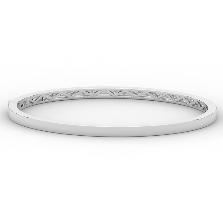 0.90CT.TW ROUND LAB DIAMOND BANGLE