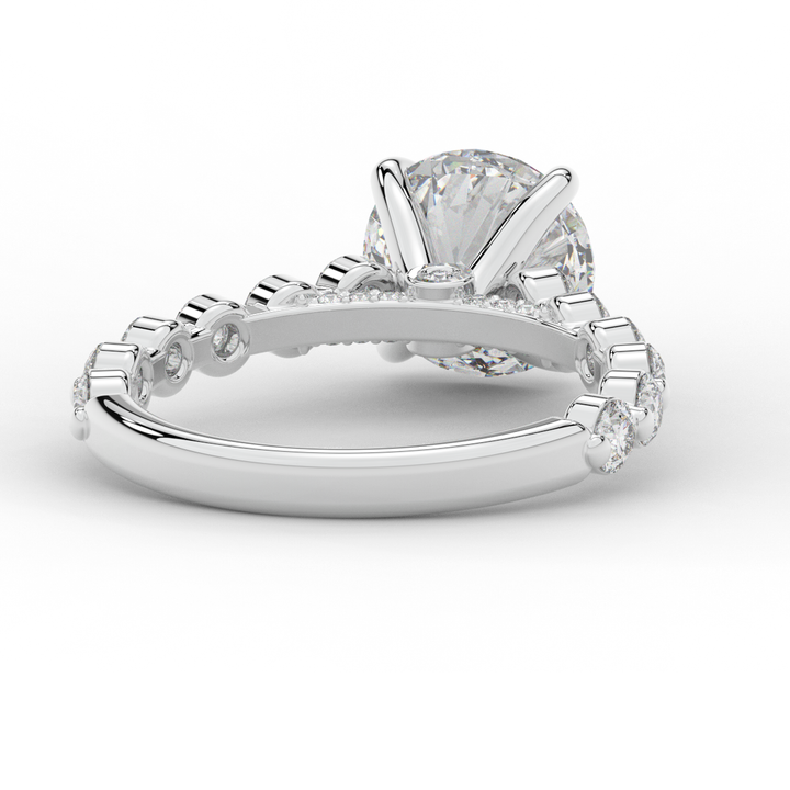 3.90CT.TW ROUND LAB DIAMOND ENGAGEMENT RING