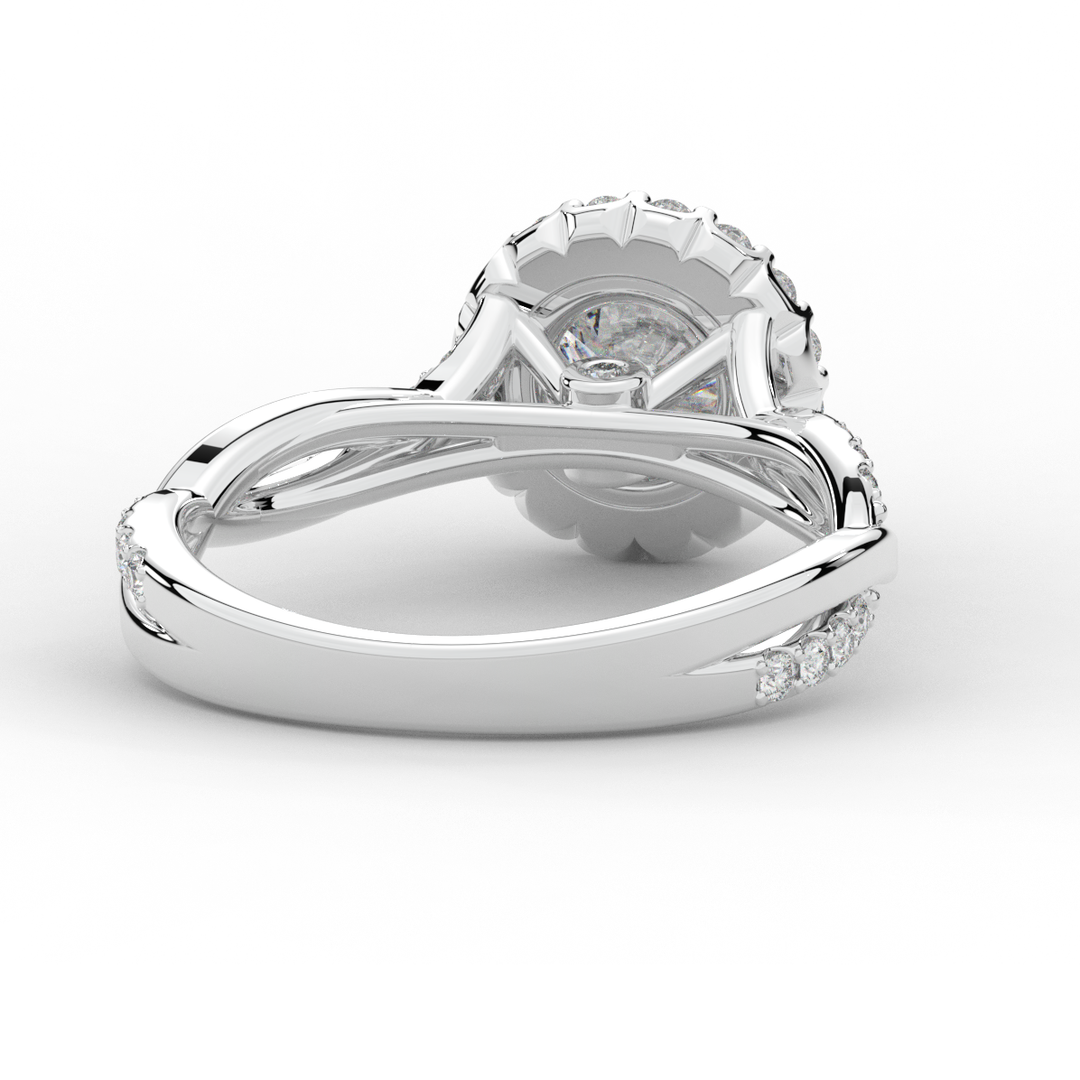 1.30CT.TW ROUND LAB DIAMOND ENGAGEMENT RING