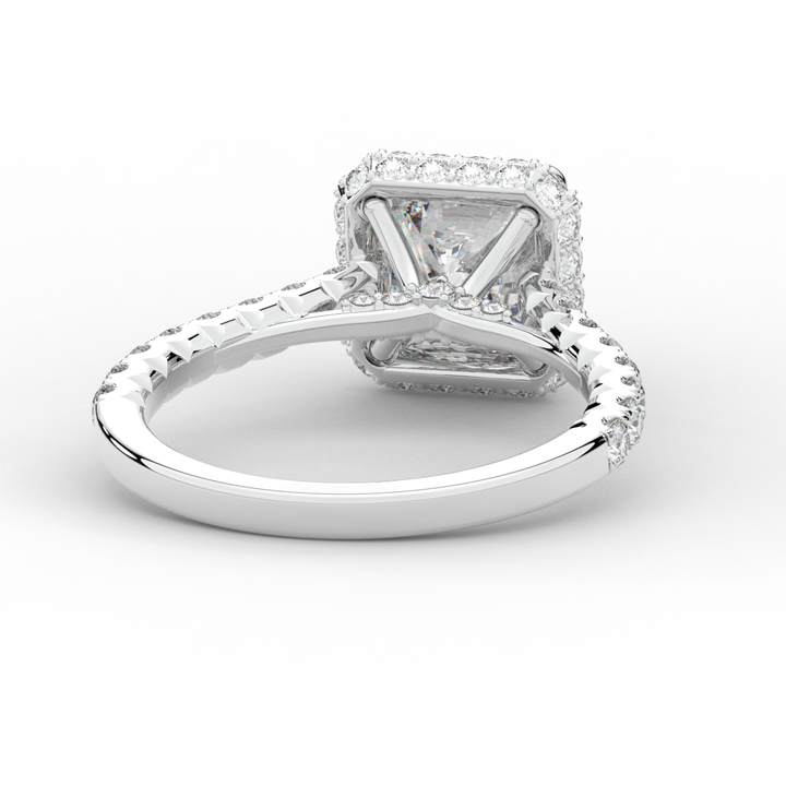 2.75CT.TW CUSHION LAB DIAMOND HALO ENGAGEMENT RING