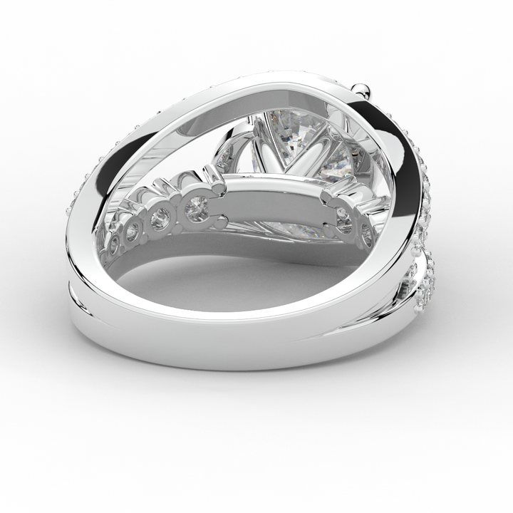 3.30CT.TW CUSHION LAB DIAMOND ENGAGEMENT RING