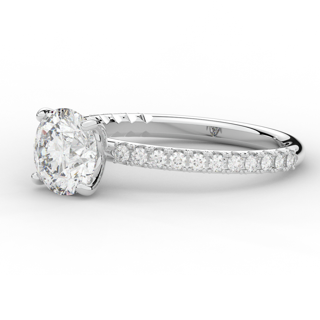 1.75CT.TW ROUND LAB DIAMOND SOLITAIRE ENGAGEMENT RING